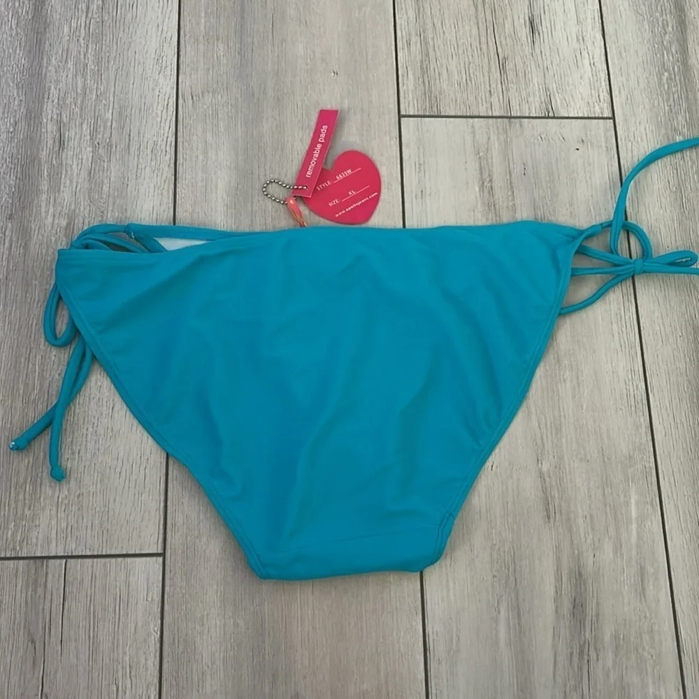 Apollo Swimwear side tie string bikini swim bottom size XL